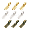 Tibetan Style Alloy Glue-on Flat Pad Bails TIBE-TA0001-09-1