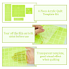 Acrylic Quilting Template TOOL-WH0155-162A-4