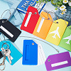 CRASPIRE 16 Sets 8 Colors PVC Plastic Luggage Bag Tags AJEW-CP0001-98-5