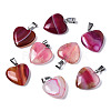 Natural Banded Agate/Striped Agate Pendants G-T122-24A-1