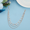 1Pc Aluminum & Alloy Spike Rivets 3 Layer Trousers Chains AJEW-SC0031-17-6