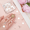 50Pcs Flat Round 304 Stainless Steel Stud Earring Settings STAS-BBC0005-84D-3
