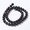 Natural Golden Sheen Obsidian Beads Strands G-K268-01-8mm-2