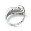 304 Stainless Steel Oval Open Cuff Ring RJEW-Z028-01P-3