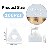 100Pcs Brass Beads KK-FI0001-04S-2
