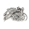 Alloy Rhinestone Leaf Lapel Pin Brooches JEWB-G047-04AS-2
