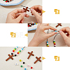 DIY Round & Cross Pendant Necklace Making Kits DIY-DC0004-02B-4