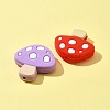 8Pcs 4 Colors Mushroom Food Grade Eco-Friendly Silicone Focal Beads SIL-FS0001-10-5
