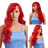 27.5 inch(70cm) Long Curly Wavy Red Cosplay Wigs OHAR-I015-20-2