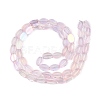 Painted Transparent Glass Beads Strands GLAA-E033-06B-04-2