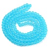 Baking Paint Imitation Jade Glass Round Bead Strands DGLA-Q021-6mm-06-2