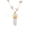 Natural Stone Pendant Necklaces GB8427-4-2