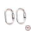 925 Sterling Silver Locking Carabiner STER-D036-14AS-4