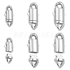 Unicraftale 3Pcs 3 Styles 304 Stainless Steel Snap Lock Clasps STAS-UN0053-39-1