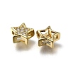Star Brass Micro Pave Clear Cubic Zirconia Slide Charms ZIRC-I070-013G-2