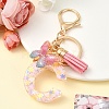 Resin & Acrylic & Faux Suede Tassel Keychain KEYC-YW00124-03-1