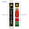 Christmas Hanging Polyester Sign for Home Office Front Door Porch Welcome Decorations HJEW-WH0011-20A-2