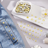 1200Pcs 4 Styles Aluminum Hotfix Iron On Star Studs FIND-NB0006-17G-4