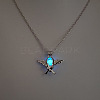 Alloy with Luminous Resin Bead Inside Pendant Necklaces for Women Men FS-WG4D5C2-09-1