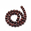 Natural Red Tiger Eye Round Bead Strands G-P072-52-6mm-2