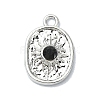 Alloy Black Rhinestone Pendants PALLOY-S188-09P-02-1