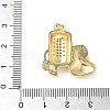 Micro Pave Clear Cubic Zirconia Pendants KK-L253-13G-03-3
