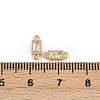 304 Stainless Steel Pave Clear Cubic Zirconia Rectangle Links Connector Charms STAS-F322-13G-3