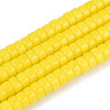 Opaque Solid Color Glass Beads Strands LS-GLAA-N026-3x6mm-03-1