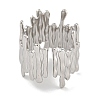 304 Stainless Steel Open Cuff Ring for Women RJEW-U014-06P-3