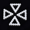 ABS Plastic Imitation Pearl Linking Rings OACR-S020-06-2