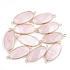 Natural Rose Quartz Links connectors G-S344-03G-1