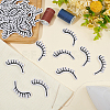 50Pcs Eyelash Polyester Computerized Embroidery Cloth Iron On Patches PATC-FG0001-77-4