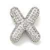 Platinum Plated Brass Micro Pave Cubic Zirconia Pendants KK-L073-001P-X-1