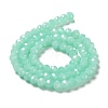 Baking Paint Imitation Jade Glass Bead Strands X-DGLA-A034-J6MM-A22-4