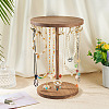 Round Wood Jewelry Necklace Display Organizer Hanging Tower Rack NDIS-TAC0001-01A-8