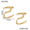 304 Stainless Steel Cuff Earrings STAS-OY011-49G-2