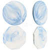 2Pcs 2 Styles Marble Pattern Porcelain Cup Coasters AJEW-CP0009-18B-6