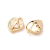 Valentine's Day Brass Micro Pave Clear Cubic Zirconia Charms KK-A304-24F-G-3