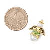 Pearlized Glass Pearl & Glass Pendants PALLOY-MZ00978-08-2