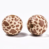 Printed Natural Wooden Beads X-WOOD-R270-06-2