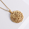 316 Surgical Stainless Steel Hollow Flower Pendant Necklaces for Women CO7795-4