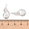 Wing Real Platinum Plated Brass Cubic Zirconia Pendants ZIRC-R014-11-2