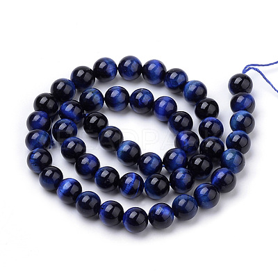 Natural Tiger Eye Beads Strands G-S259-03B-6mm-1
