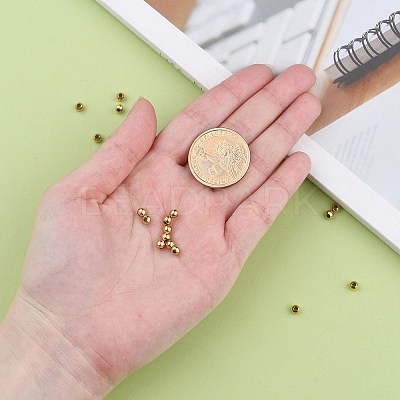 Round PVD Vacuum Plating 304 Stainless Steel Beads LS-X-STAS-F105-03-4mm-1