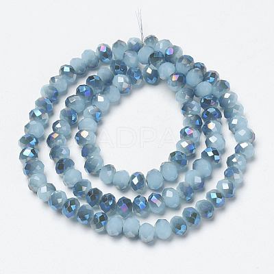 Electroplate Glass Beads Strands EGLA-A034-J4mm-I02-1