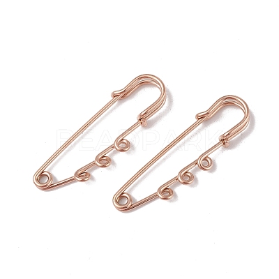 Ion Plating(IP) 304 Stainless Steel Safety Pins Brooch Findings STAS-I673-06RG-1