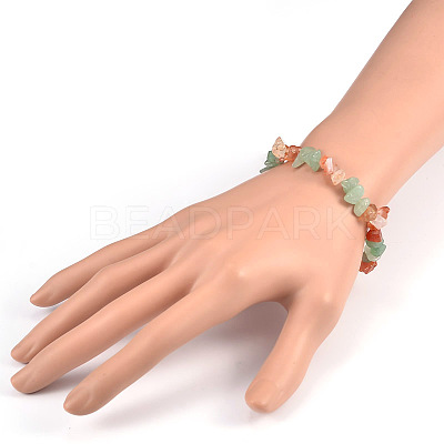 Chips Natural & Synthetic Mixed Stone Beaded Stretch Bracelets BJEW-JB01824-1