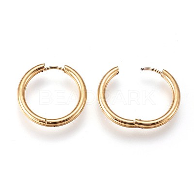 Ion Plating(IP) 304 Stainless Steel Huggie Hoop Earrings EJEW-O087-07B-1