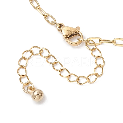 2.5MM 304 Stainless Steel Paperclip Chain Anklets AJEW-AN00749-1