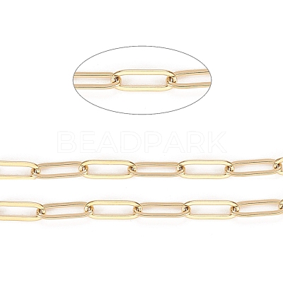 Ion Plating(IP) 304 Stainless Steel Paperclip Chains STAS-K209-07G-1